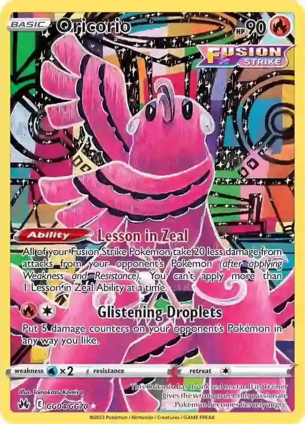Oricorio Pokemon card from Crown Zenith