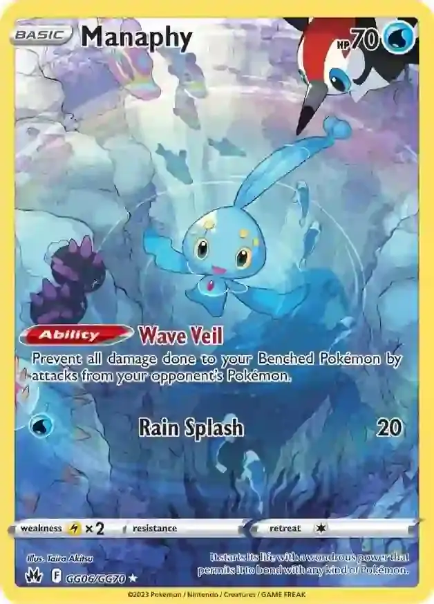 Manaphy Pokemon card from Crown Zenith