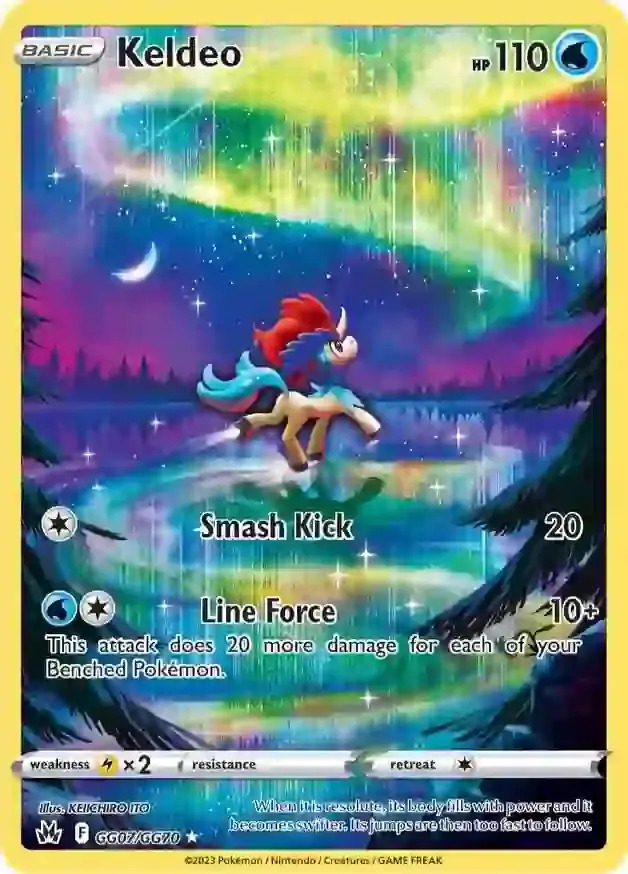 Keldeo Pokemon card from Crown Zenith