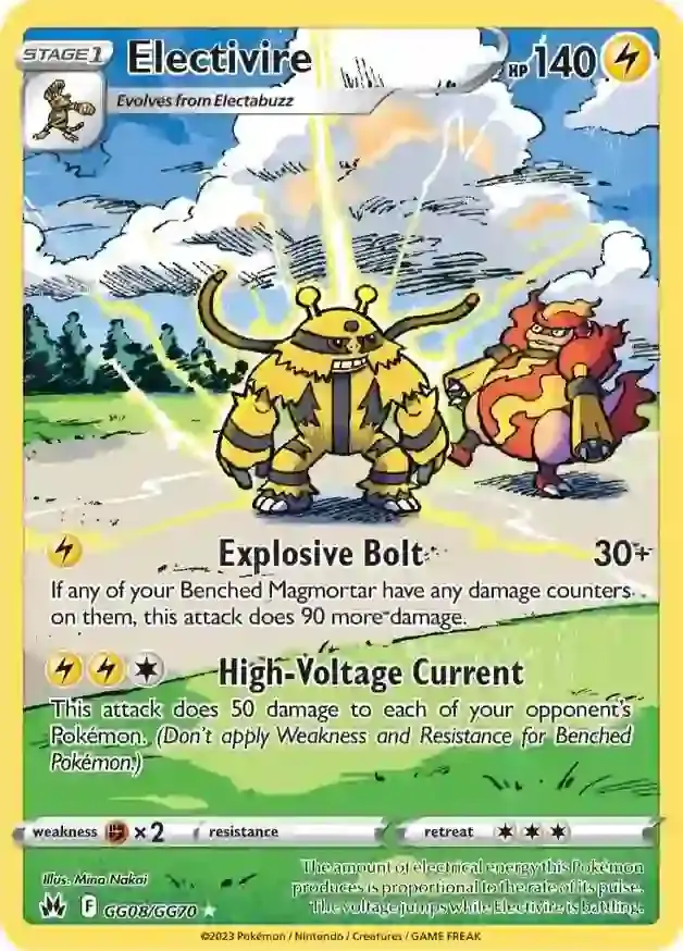 Electivire Pokemon card from Crown Zenith
