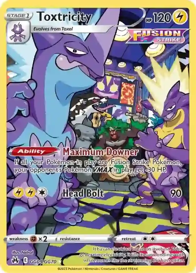 Toxtricity Pokemon card from Crown Zenith