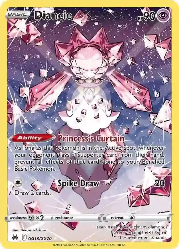 Diancie Pokemon card from Crown Zenith