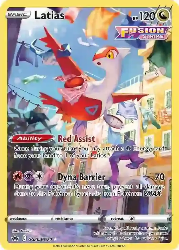 Latias Pokemon card from Crown Zenith
