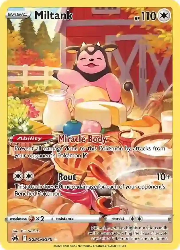 Miltank Pokemon card from Crown Zenith