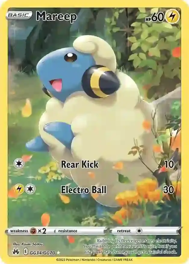 Mareep Pokemon card from Crown Zenith