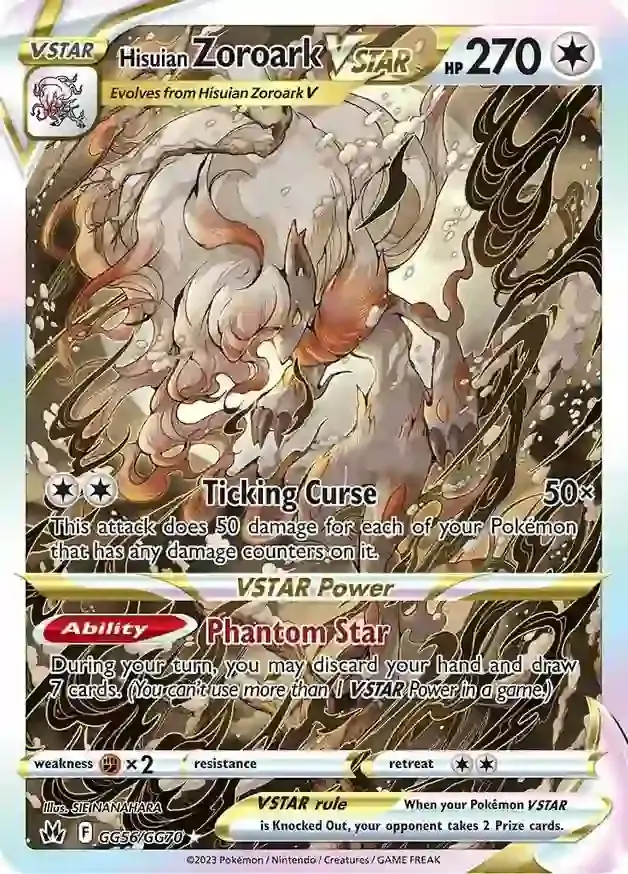 Hisuian Zoroark VSTAR Pokemon card from Crown Zenith