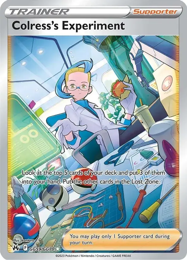 Colress's Experiment Pokemon card from Crown Zenith