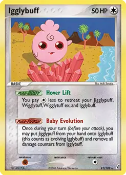 Igglybuff Pokemon card from Crystal Guardians