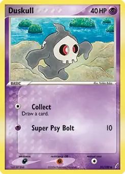 Duskull Pokemon card from Crystal Guardians