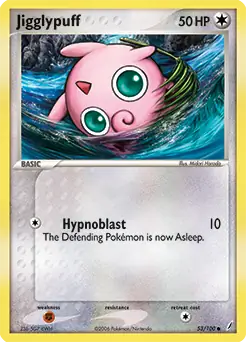 Jigglypuff Pokemon card from Crystal Guardians