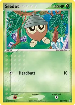 Seedot Pokemon card from Crystal Guardians