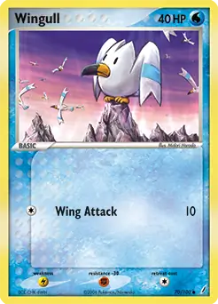Wingull Pokemon card from Crystal Guardians