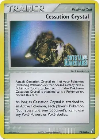 Cessation Crystal Reverse Holo Pokemon card from Crystal Guardians