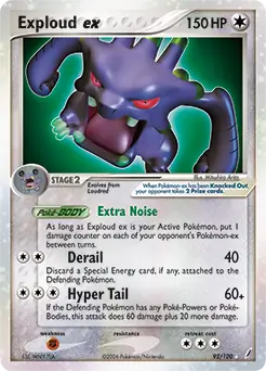 Exploud ex Pokemon card from Crystal Guardians