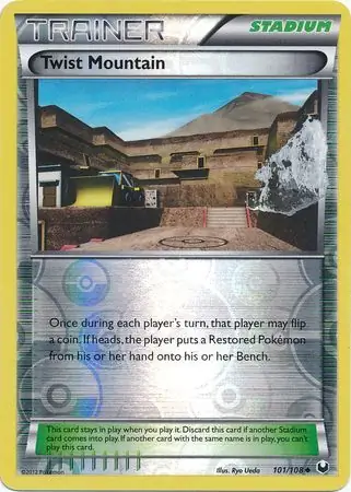 Twist Mountain Reverse Holo Pokemon card from Dark Explorers