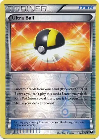 Ultra Ball Reverse Holo Pokemon card from Dark Explorers