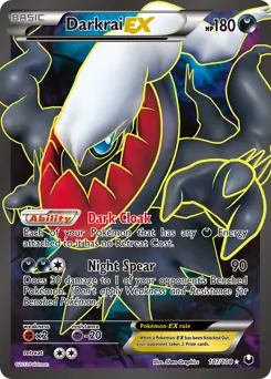 Full Art Darkrai EX Pokemon card from Dark Explorers