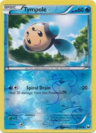 Tympole Reverse Holo Pokemon card from Dark Explorers