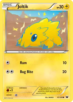 Joltik Pokemon card from Dark Explorers