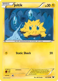Joltik Pokemon card from Dark Explorers