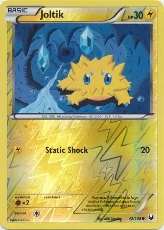 Joltik Reverse Holo Pokemon card from Dark Explorers