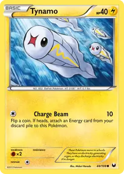 Tynamo Pokemon card from Dark Explorers