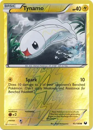 Tynamo Reverse Holo Pokemon card from Dark Explorers