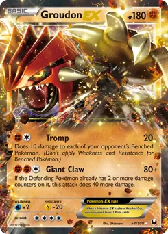 Groudon EX Pokemon card from Dark Explorers