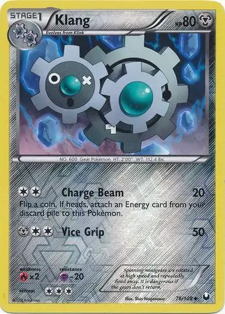 Klang Reverse Holo Pokemon card from Dark Explorers