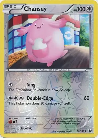 Chansey Reverse Holo Pokemon card from Dark Explorers