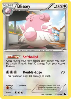 Blissey Holo Pokemon card from Dark Explorers