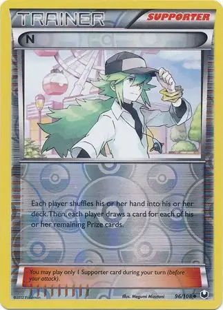 N Reverse Holo Pokemon card from Dark Explorers