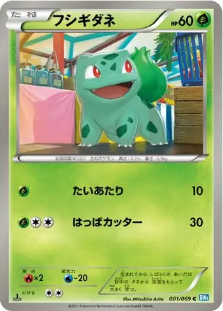Bulbasaur Pokemon card from Dark Rush