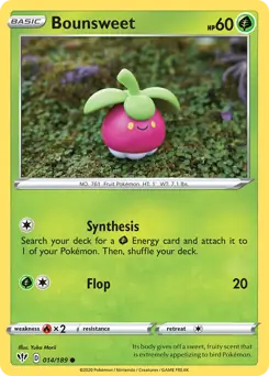 Bounsweet Pokemon card from Darkness Ablaze