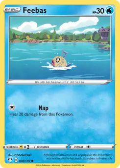 Feebas Pokemon card from Darkness Ablaze