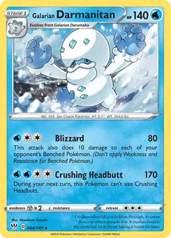 Galarian Darmanitan (44) Pokemon card from Darkness Ablaze