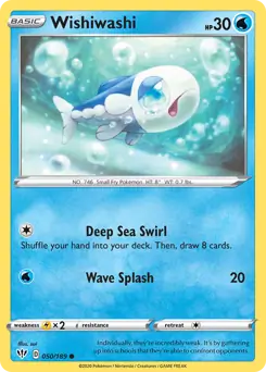 Wishiwashi Pokemon card from Darkness Ablaze