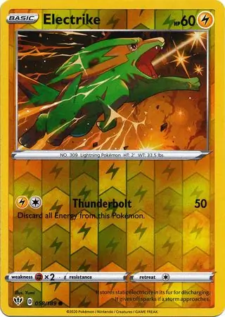 Electrike Reverse Holo Pokemon card from Darkness Ablaze