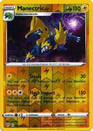 Manectric Reverse Holo Pokemon card from Darkness Ablaze