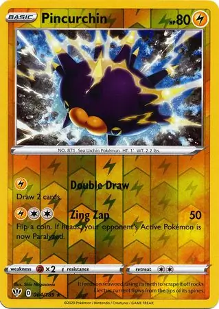Pincurchin Reverse Holo Pokemon card from Darkness Ablaze