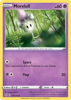 Morelull Pokemon card from Darkness Ablaze