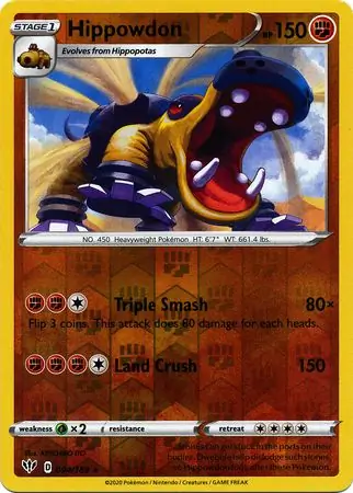 Hippowdon Reverse Holo