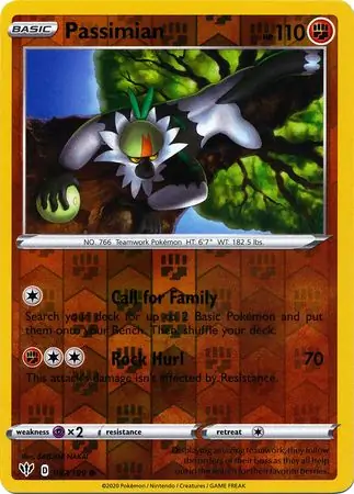 Passimian Reverse Holo Pokemon card from Darkness Ablaze