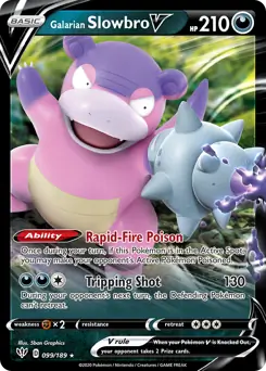 Galarian Slowbro V Pokemon card from Darkness Ablaze