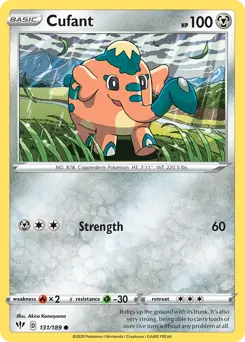 Cufant Pokemon card from Darkness Ablaze