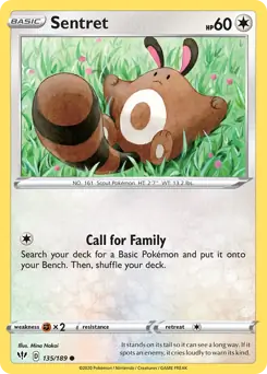 Sentret Pokemon card from Darkness Ablaze