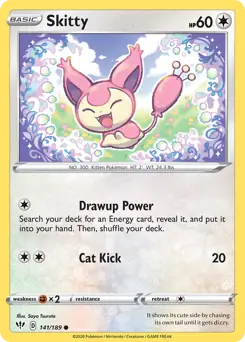 Skitty Pokemon card from Darkness Ablaze