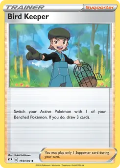 Bird Keeper Pokemon card from Darkness Ablaze