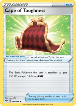 Cape of Toughness Pokemon card from Darkness Ablaze
