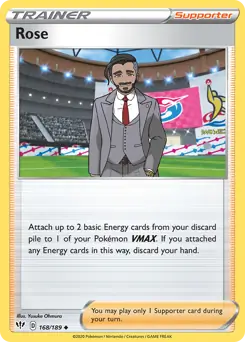 Rose Pokemon card from Darkness Ablaze